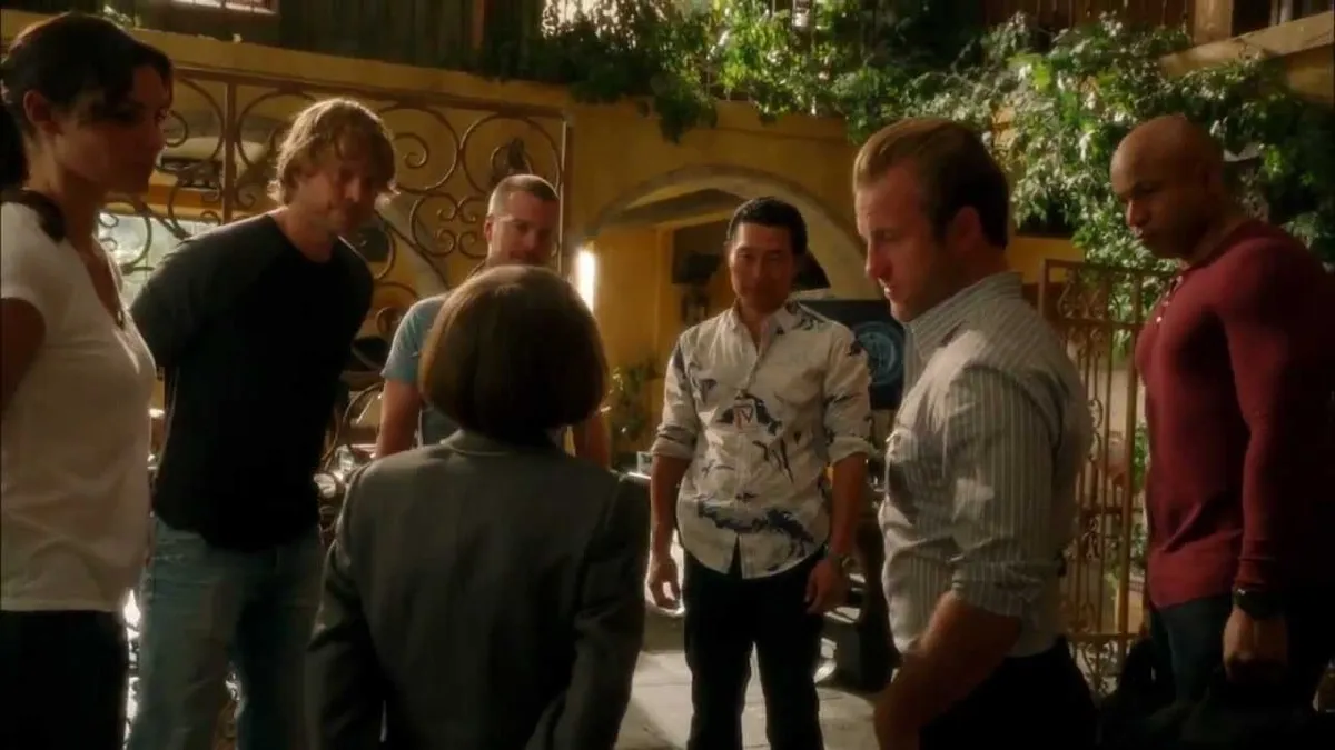 Still from the NCIS: Los Angeles episode "Touch of Death"