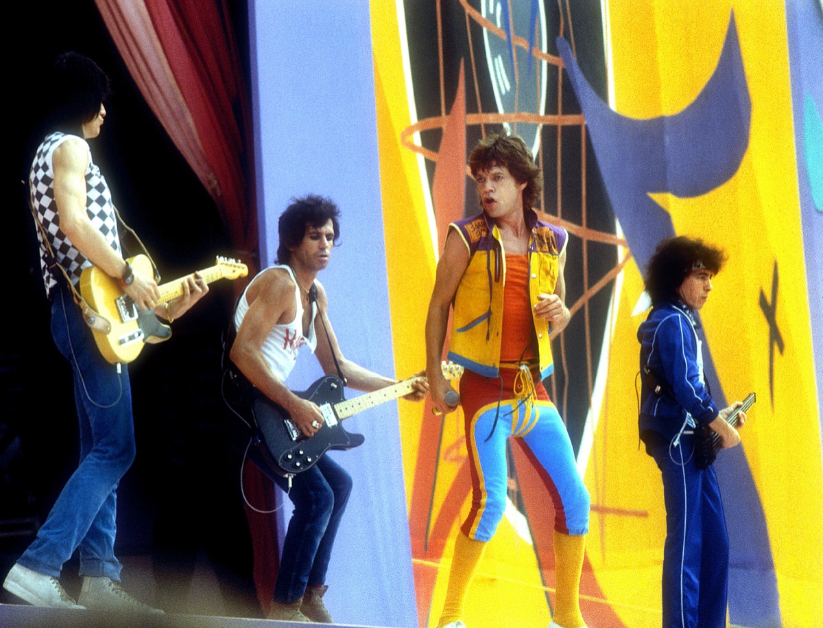 The Rolling Stones performing in 1982