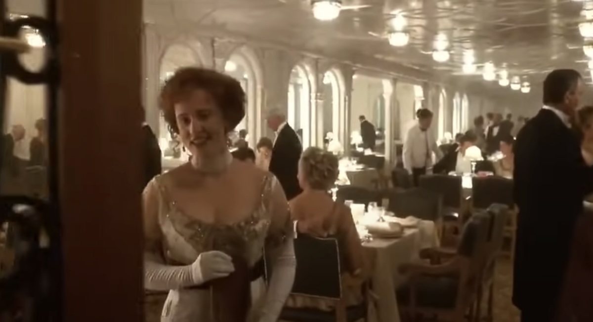 Still from Titanic dining room scene