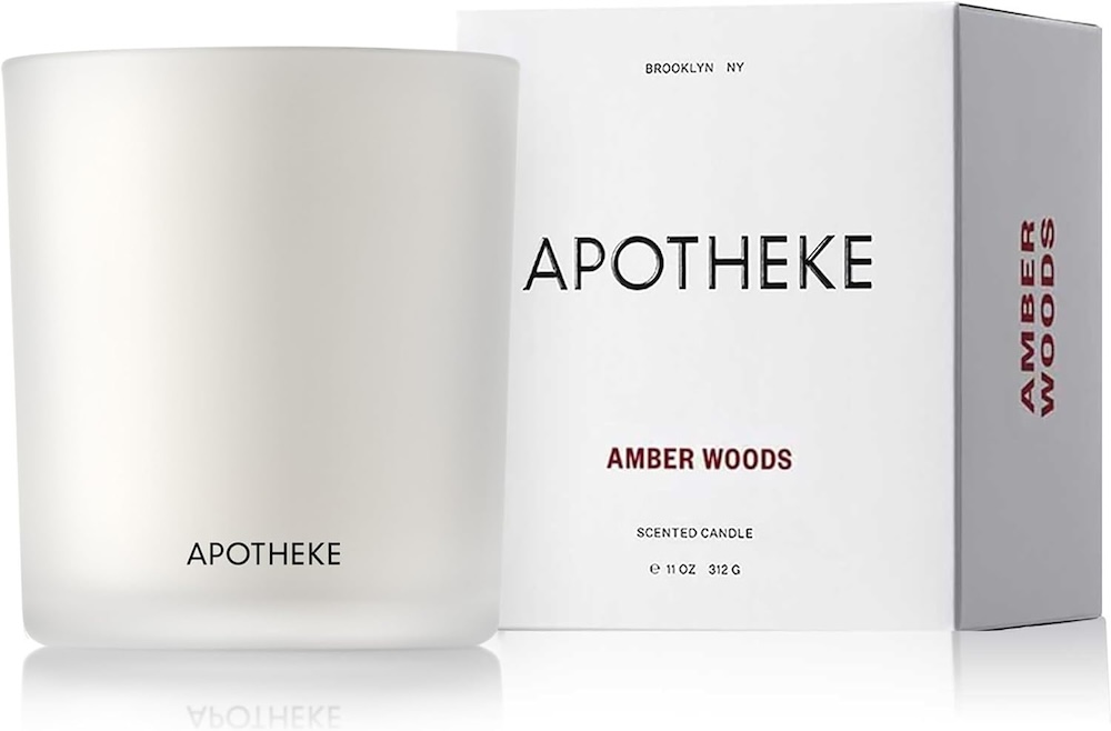 An Apotheke scented candle and its box