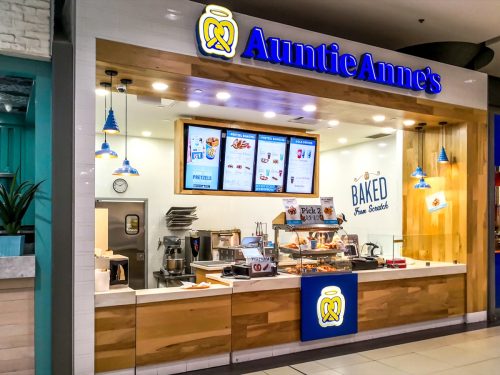 auntie anne's at the mall