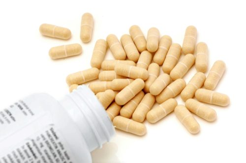 Enzyme preparation in capsules-dietary supplement.