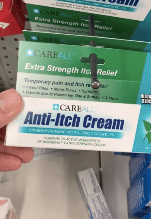 Dollar Tree medications anti-itch cream
