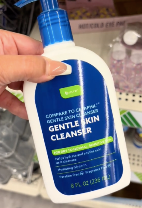 Dollar Tree dupe for Cetaphil Facial Cleanser
