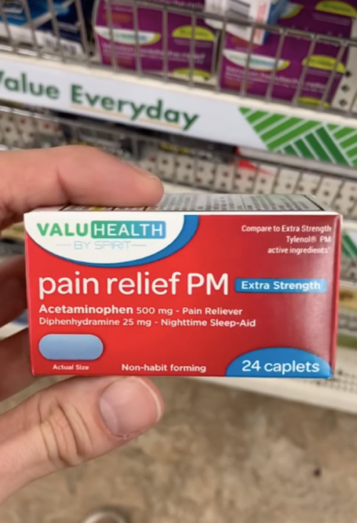 Dollar Tree medications pain relief PM