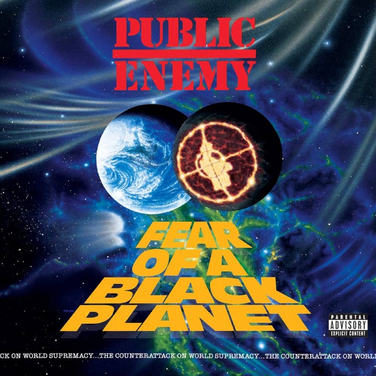 "Fear of a Black Planet" by Public Enemy album cover
