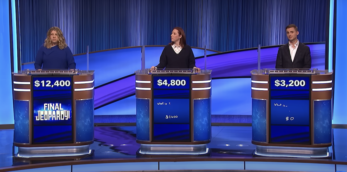 contestants on the May 8, 2024 episode of Jeopardy!