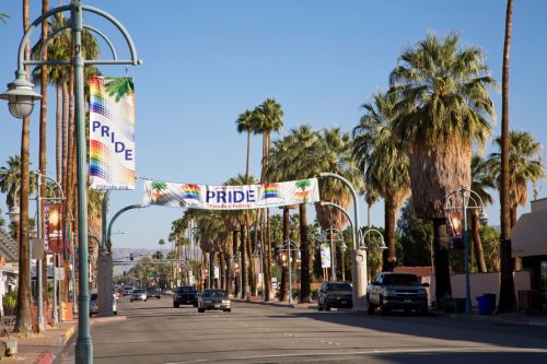 pride banners in palm springs california