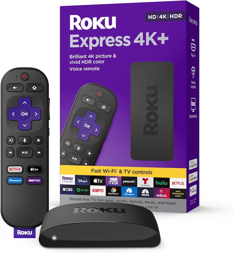 A Roku Express streaming box