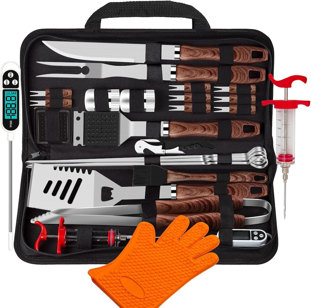 A grilling accessories set