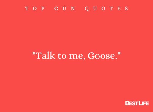 "talk to me, Goose."