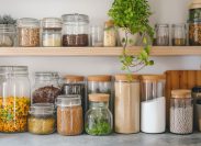 dried foods in a pantry