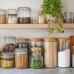 dried foods in a pantry