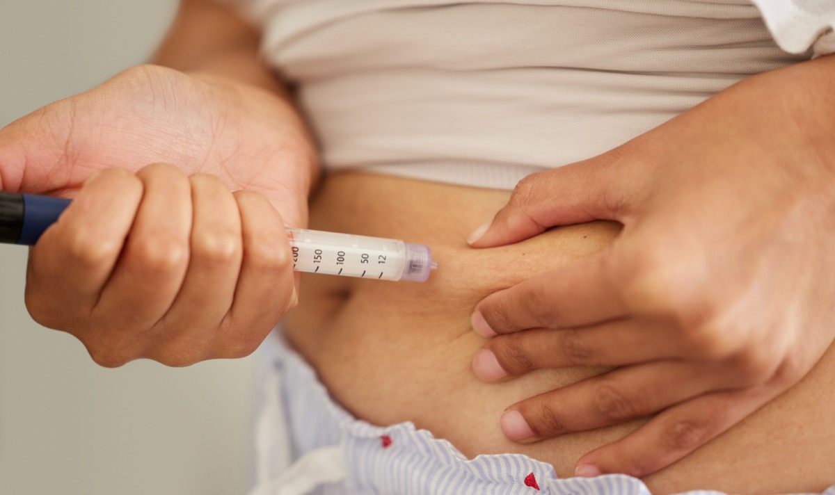 injecting weight-loss drug to stomach