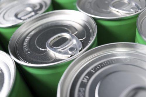 close-up photos of cans