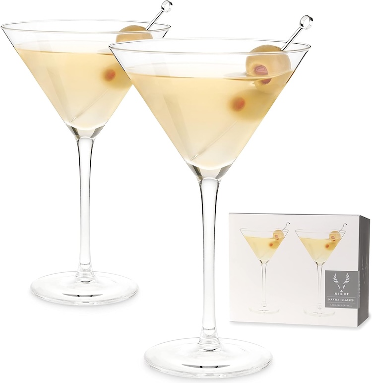 A pair of Viski martini glasses