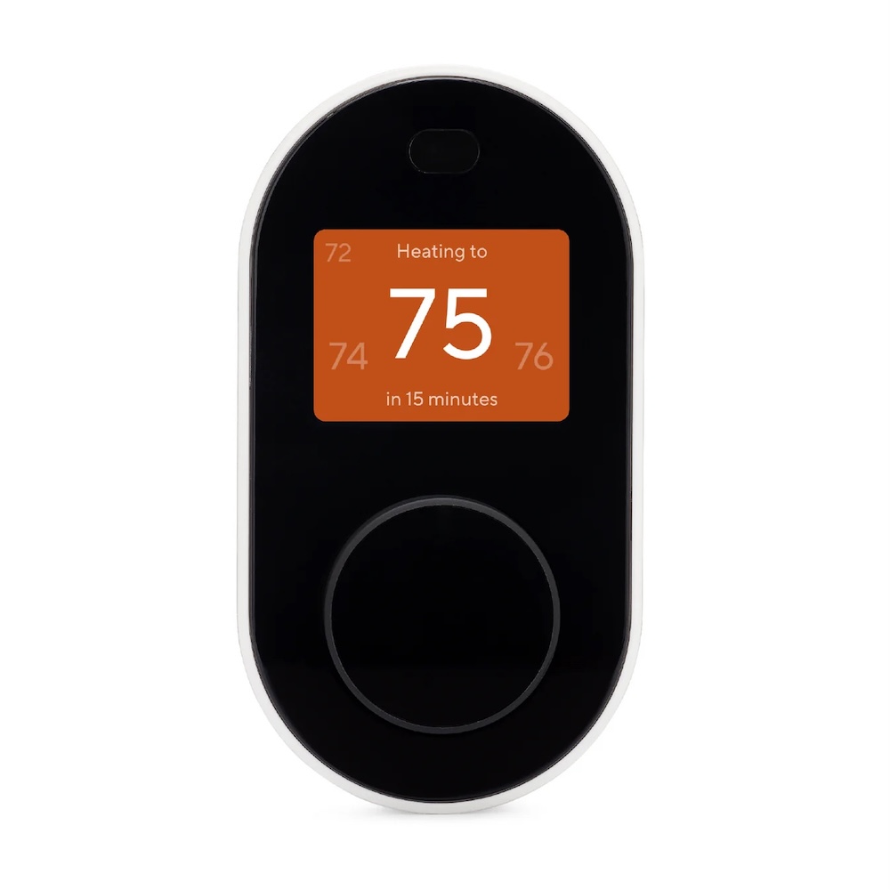 A Wyze smart home thermostat 