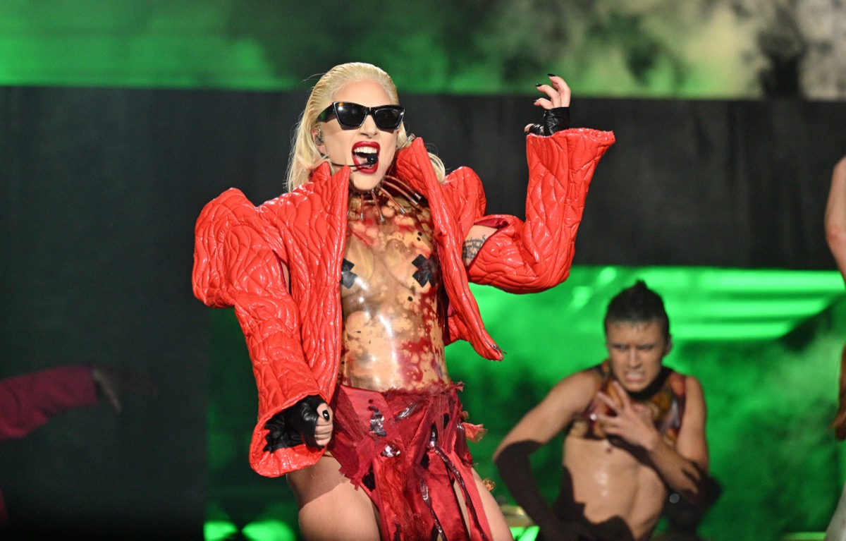 Lady Gaga performing in 2022