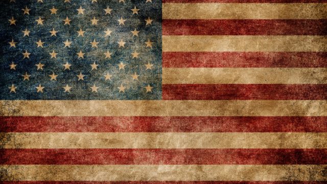 weathered American flag