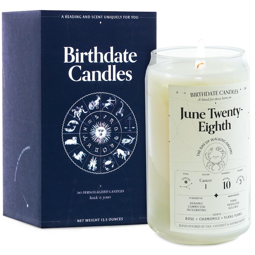 A birthdate candle