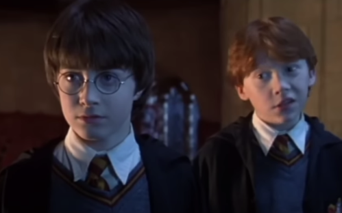 Daniel Radcliffe and Rupert Grint in Harry Potter and the Sorcerer's Stone