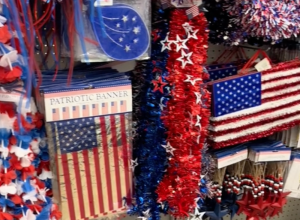 July 4th decorations at Dollar Tree