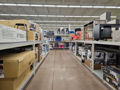 Walmart furniture aisle