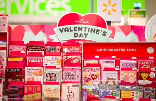Valentine's Day greeting cards at Walmart