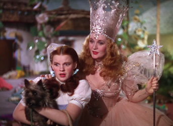 Judy Garland and Billie Burke in The Wizard of Oz