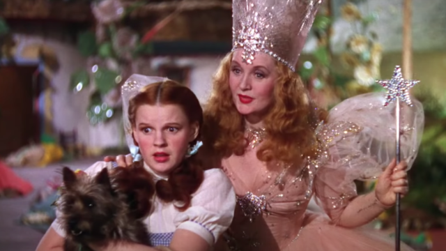 Judy Garland and Billie Burke in The Wizard of Oz