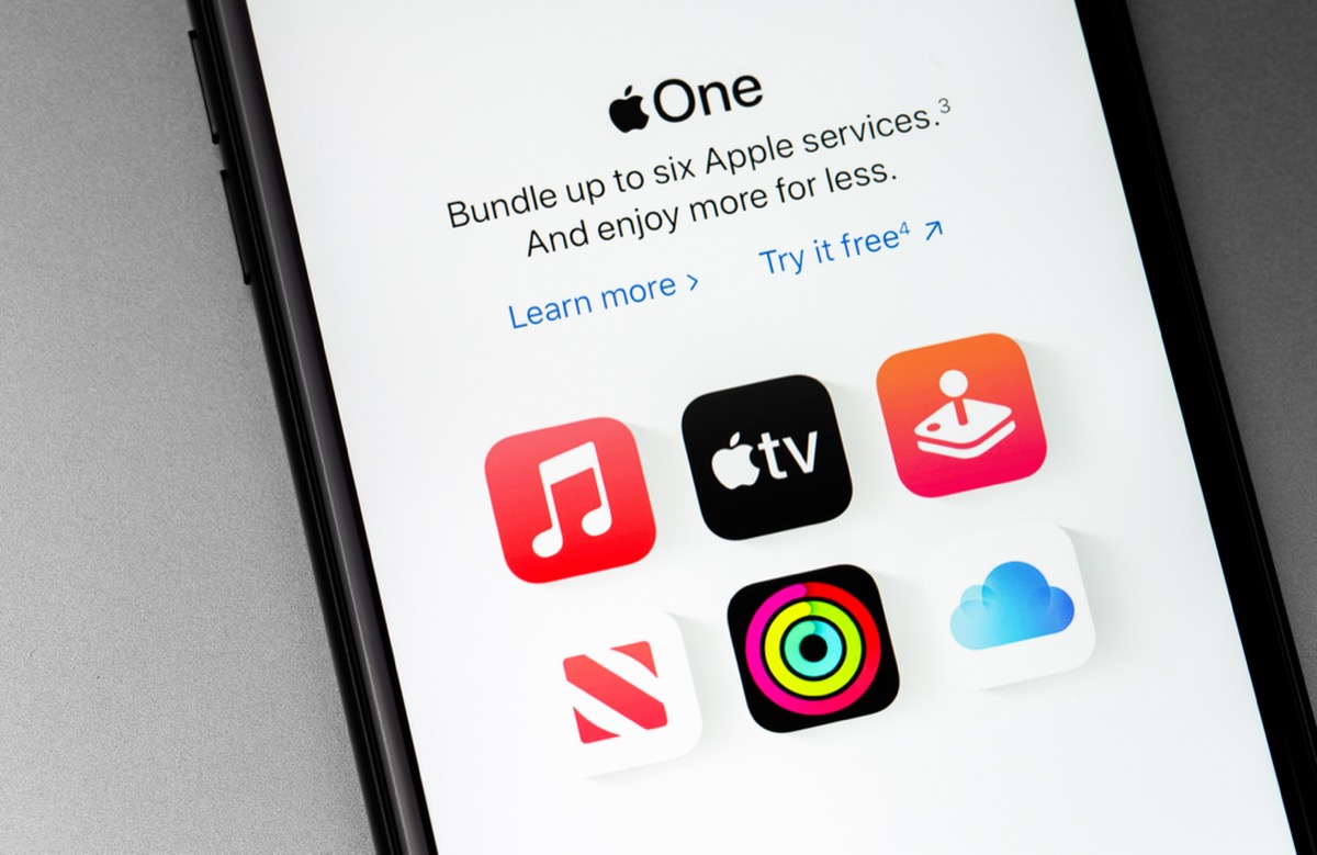 Apple One display on iPhone screen