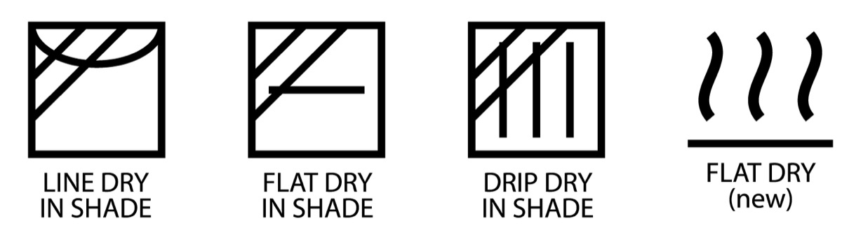 Drying laundry symbols