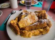 Plate of french toast at diner