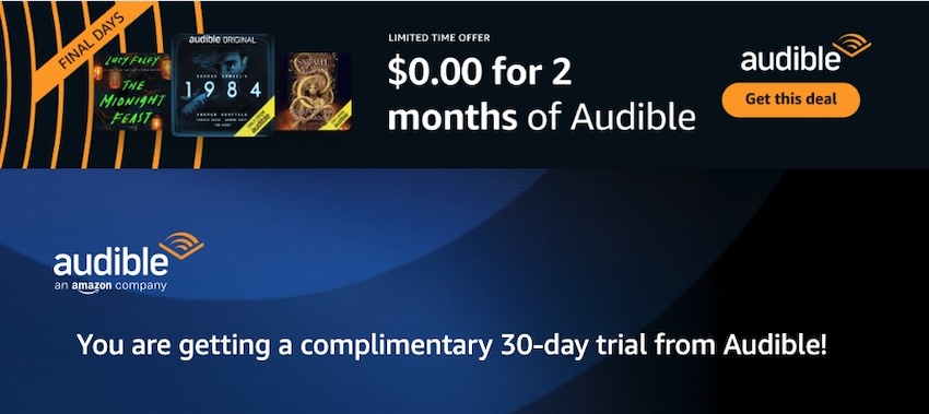 Audible Membership page