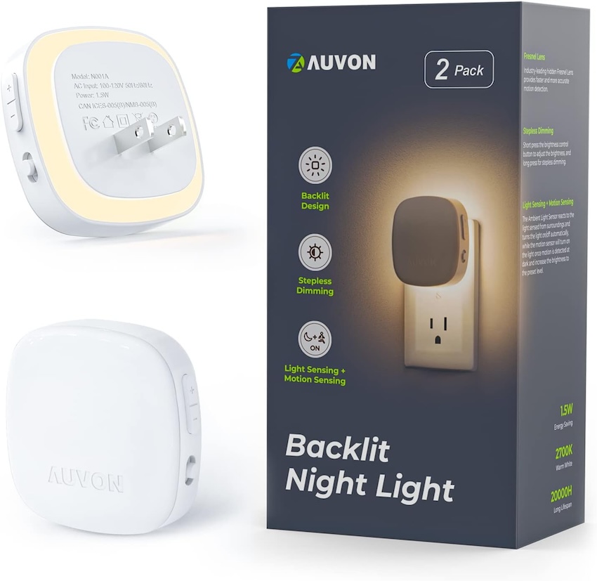 Auvon plug-in night light