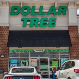 Dollar Tree sign and entrance