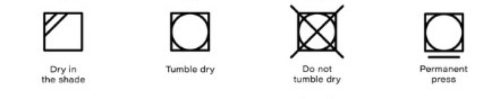 drying symbols for laundry