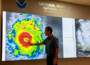 image of hurricane beryl on a radar screen