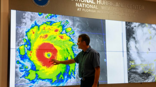 image of hurricane beryl on a radar screen