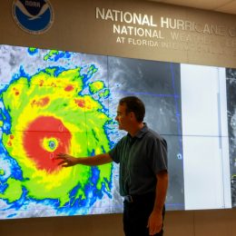 image of hurricane beryl on a radar screen