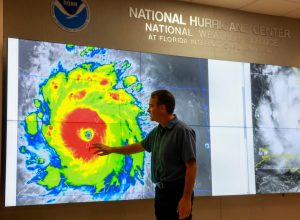 image of hurricane beryl on a radar screen