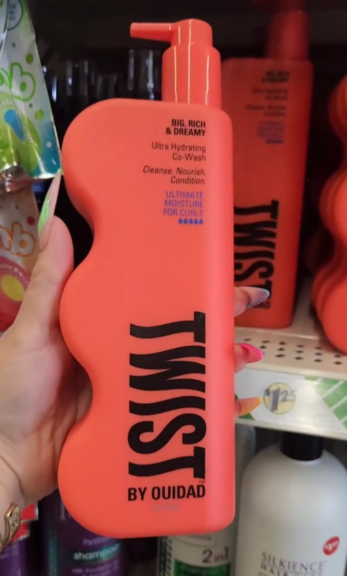 Twist hair care products on the shelf at Dollar Tree