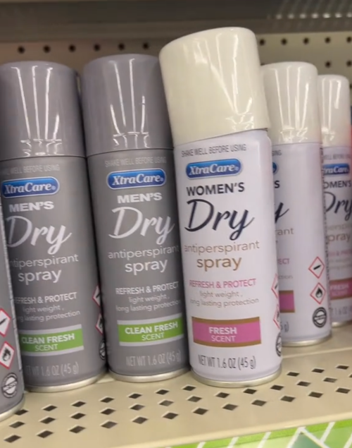 Dove deodorant spray at Dollar Tree