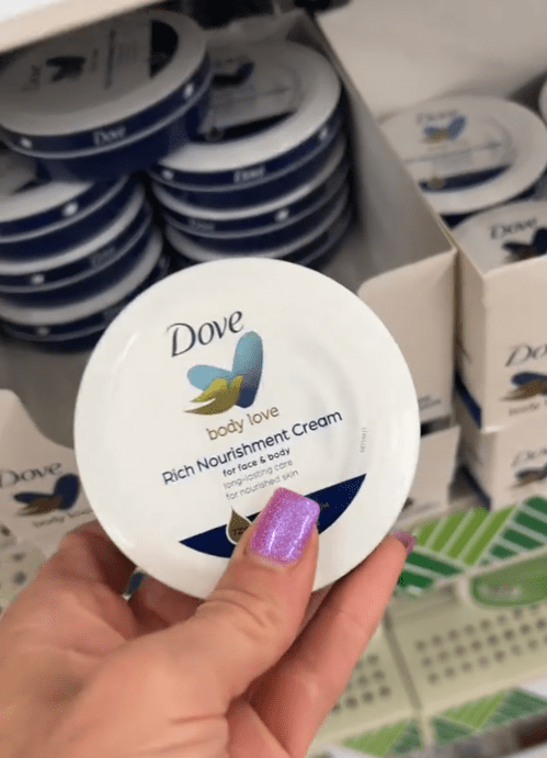 Dove lotion at Dollar Tree