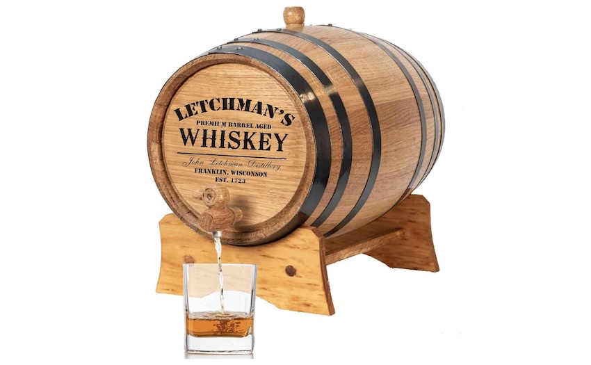 A personalized cocktail barrel