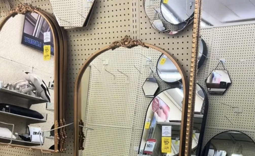 bronze mirrors at Hobby Lobby