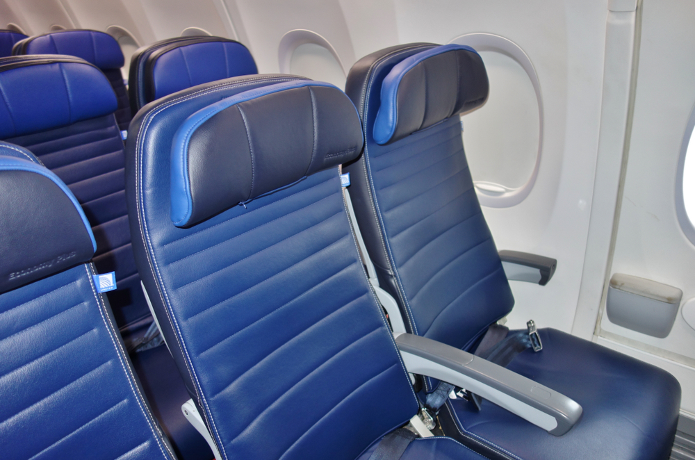 Economy Plus seats on a United Airlines flight