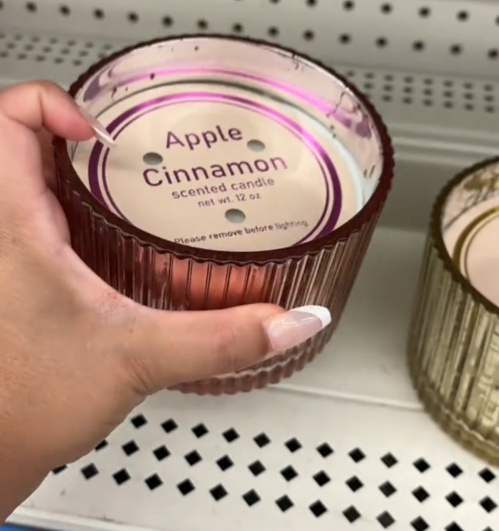Apple Cinnamon scented candle at Dollar Tree