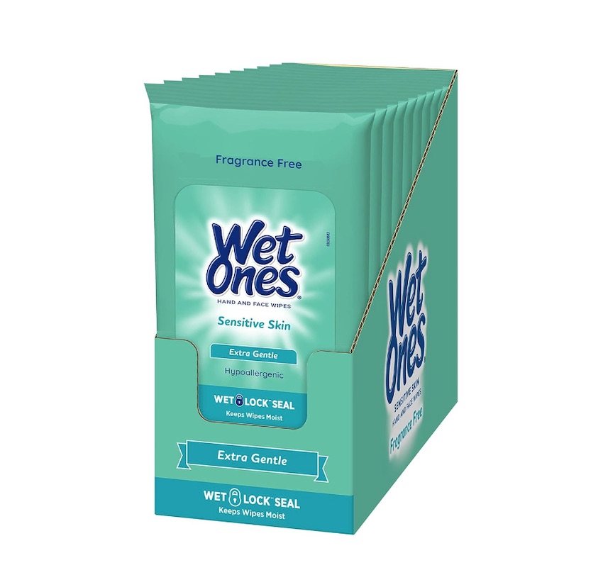 Wet Ones hand and face wipes