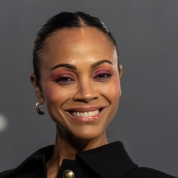 Zoe Saldana at the Adam Project premiere in February 2022
